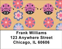 Ladybugs and Flowers Address Labels