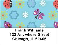 Ladybugs and Flowers Address Labels