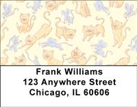 Girly Cats Address Labels