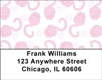 Girly Cats Address Labels