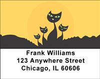 Cat Silhouettes Address Labels