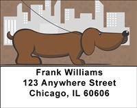 Cartoon Dachshunds Address Labels
