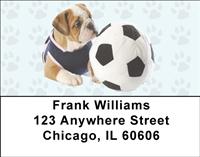 Bulldogs Having Fun Address Labels
