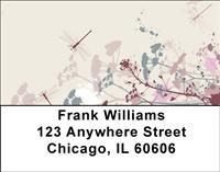 Grunge Dragonfies Address Labels