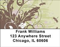 Floral Dragonflies Address Labels