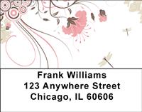 Floral Dragonflies Address Labels