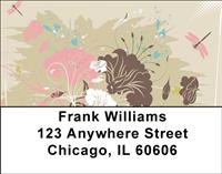 Floral Dragonflies Address Labels