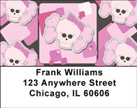 Girlish Skulls Address Labels