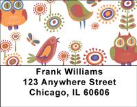 Colorful Owls Address Labels