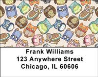 Colorful Owls Address Labels