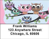 Owl Family Address Labels