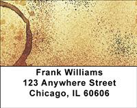 Coffee Stain Address Labels