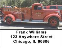 Antique Fire Trucks Address Labels