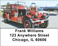 Antique Fire Trucks Address Labels