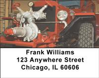 Antique Fire Trucks Address Labels