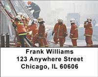 Firefighters At Work Address Labels