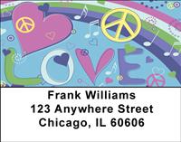 Retro Rainbows Address Labels