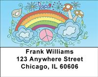 Retro Rainbows Address Labels