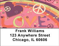 Retro Rainbows Address Labels