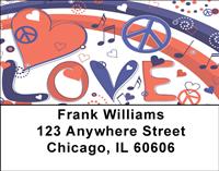 Retro Rainbows Address Labels