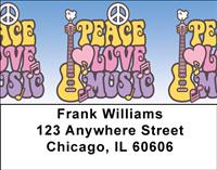 Peace Love Music Address Labels