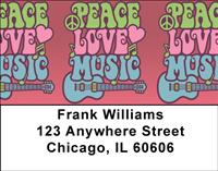 Peace Love Music Address Labels