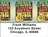 Peace Love Music Address Labels