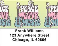 Peace Love Music Address Labels