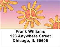Hippie Peace Address Labels