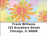 Hippie Peace Address Labels
