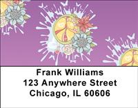 Hippie Peace Address Labels