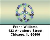Whimsical Peace Signs Address Labels