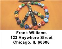 Whimsical Peace Signs Address Labels