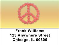 Whimsical Peace Signs Address Labels