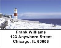 Snowy Lighthouses Address Labels