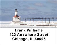 Snowy Lighthouses Address Labels