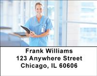 Smiling Nurses Address Labels