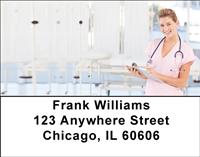 Smiling Nurses Address Labels