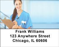 Smiling Nurses Address Labels