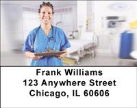 Smiling Nurses Address Labels
