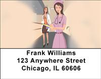 Women Medical Professionals Address Labels