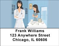 Women Medical Professionals Address Labels