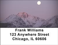 Sunset Snowy Mountains Address Labels