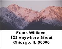 Sunset Snowy Mountains Address Labels