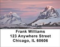 Sunset Snowy Mountains Address Labels