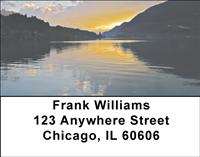 Mountain Lake Sunset Address Labels