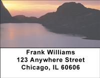 Mountain Lake Sunset Address Labels