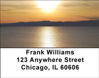Mountain Lake Sunset Address Labels