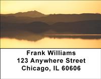 Mountain Lake Sunset Address Labels