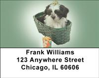 Basket of Shih Tzus Address Labels
